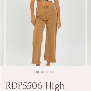 Risen wide leg crop brown/tan